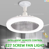 Rotatable 3in1 Ceiling Fan with Remote Control Lighting Lamp E27 Converter Base Lighting Base Bedroom Living Room