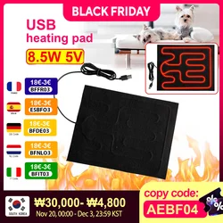 Tappetino riscaldante USB foglio riscaldato pieghevole cuscino riscaldante per seggiolino auto scaldino per sedile impermeabile Pet rettile animale inverno caldo riscaldatore Mat