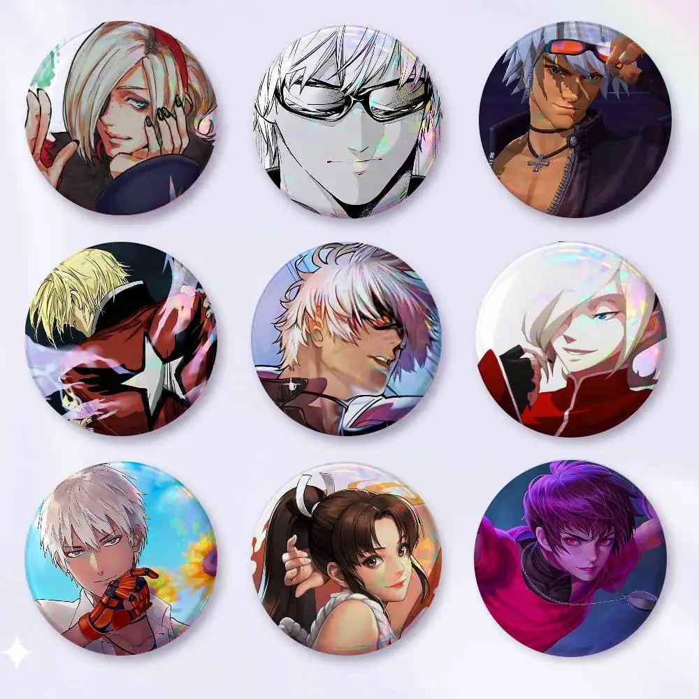 A-K-KING OF F-FIGHTERS Cosplay COSTUME Badge Pin Tinplate Brooch Prop Xmas Gift Birthday Gift