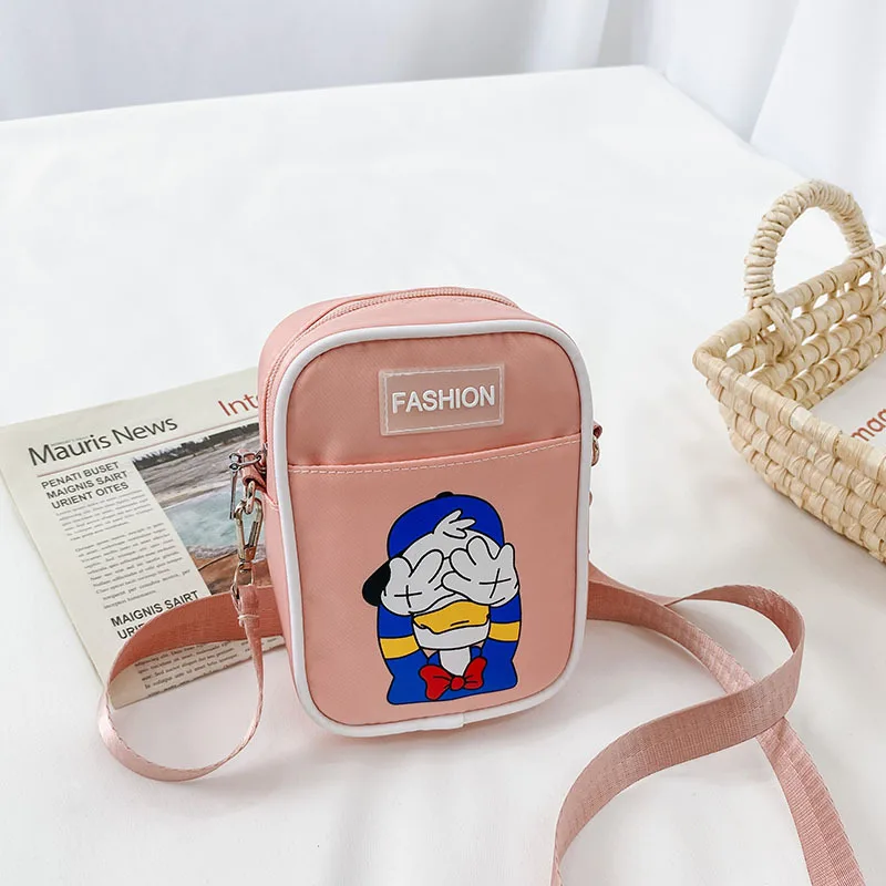 Casual Kids Donald Duck Kleine Zakken Leuke Cartoon Een Schouder Crossbody Tassen Baby Meisjes Jongens Afdrukken Messenger Tassen Portemonnee