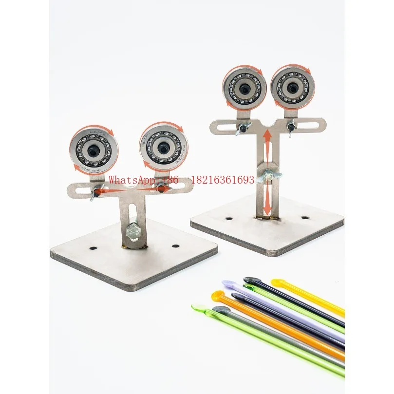 Lamplighter Glass Shaping Tool Heating Glass Rod Tube Steel Lamplighter Bench Roller