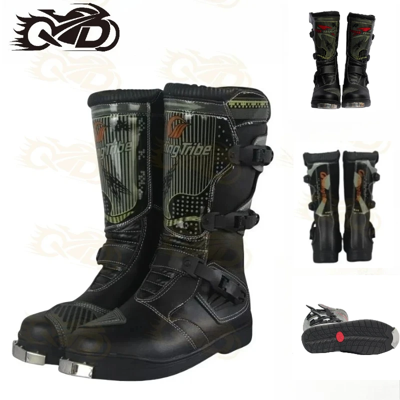 

Motorcycle Riding Racing Boots Men's and Women's Anti-Collision Drop Protection Motorcycle Long Thigh Boots for Four Seasons