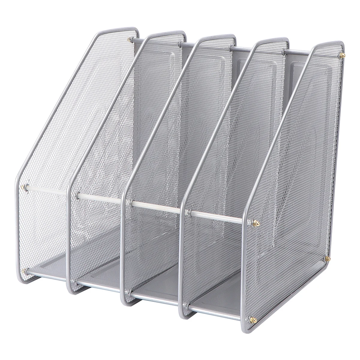

Desktop 4 Slot Metal Document Organizer Rack Freestanding File Magazine Notebook Storage Stand Black Finish Folder Organizer