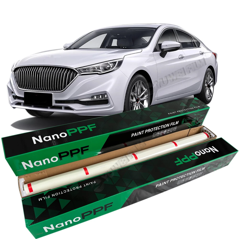 

7,5 мил самовосстанавливающаяся глянцевая виниловая защитная пленка для краски, автомобильная пленка, 10-летняя гарантия, кузов, защита от царапин, не желтеющий рулон ТПУ PPF