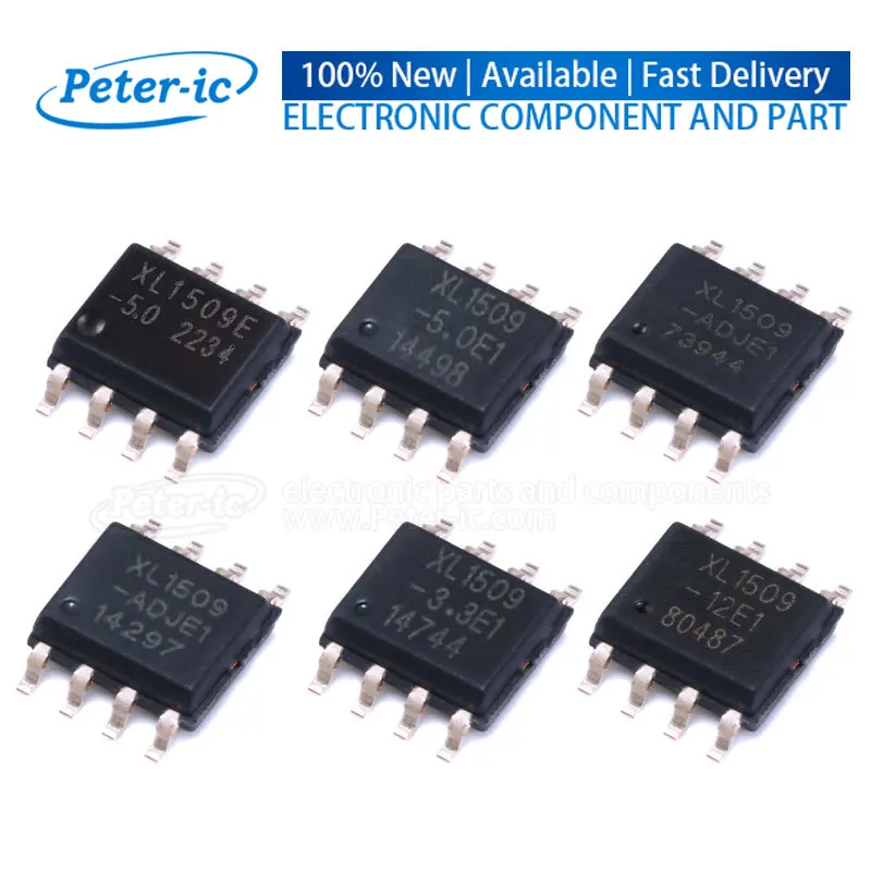 (5pcs) XL1509 XL1509-5.0 SOIC-8 XL1509-5.0E1 XL1509-3.3E1 XL1509-ADJ XL1509-ADJE1 XL1509-12E1 Step-down SOP 8 DC-DC Converters