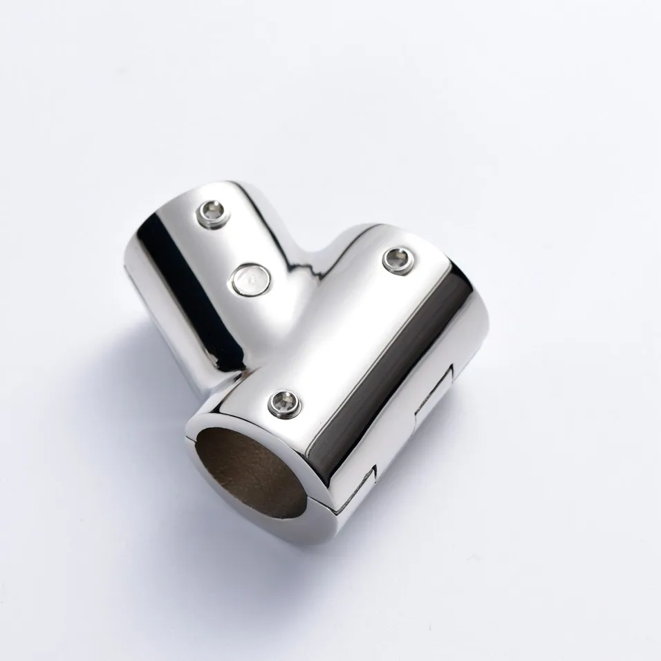 

STT Stainless Steel Boat Rail Fitting 60 Degree 3 Way Corner Elbow for Marine
