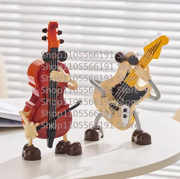 Vintage Violin Decor, Unique Tabletop Art Sculpture in Gift Box - Creative Home Office Decor for Music Lovers