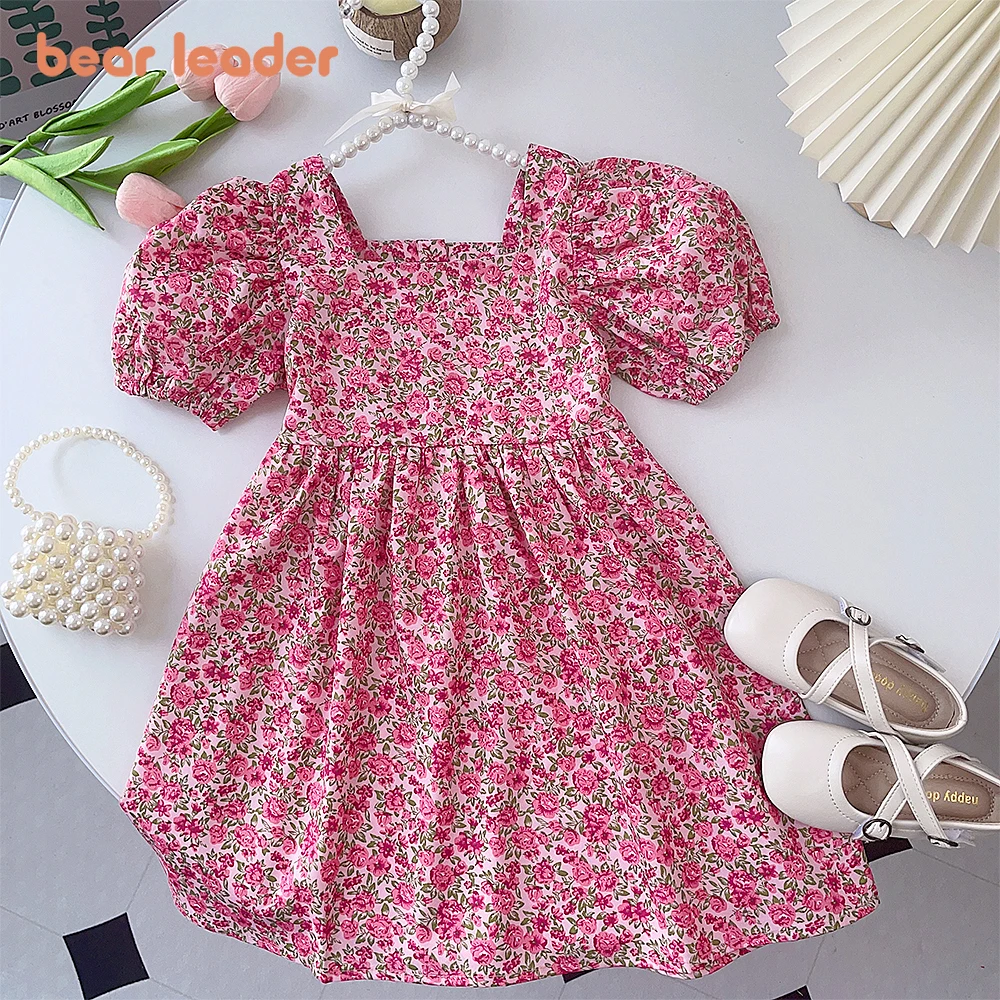 Bear Leader New Summer Dresses Girls Solid Girls Dresses Fashion Kids Dress Children's Costumes for Girls Flower Girl Dresses