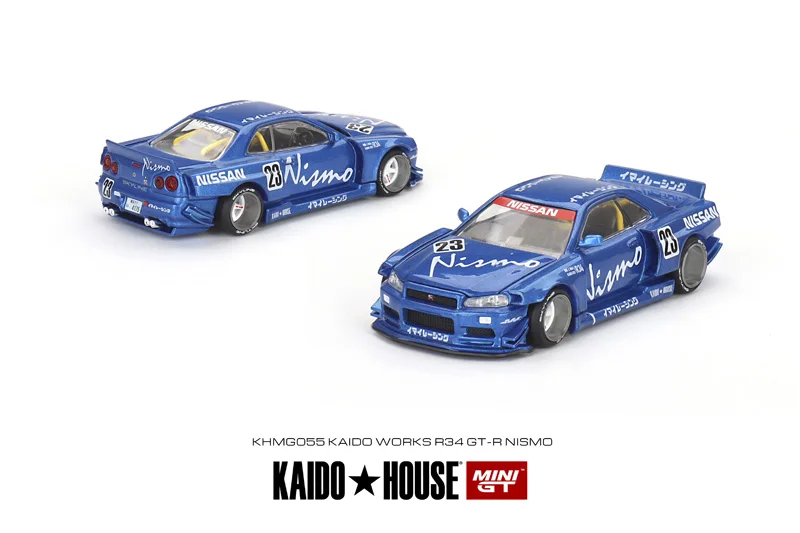 MINI GT KAIDO HOUSE Open 1:64 Nissan GT-R R34 Datsun 510 die-cast alloy car model gift