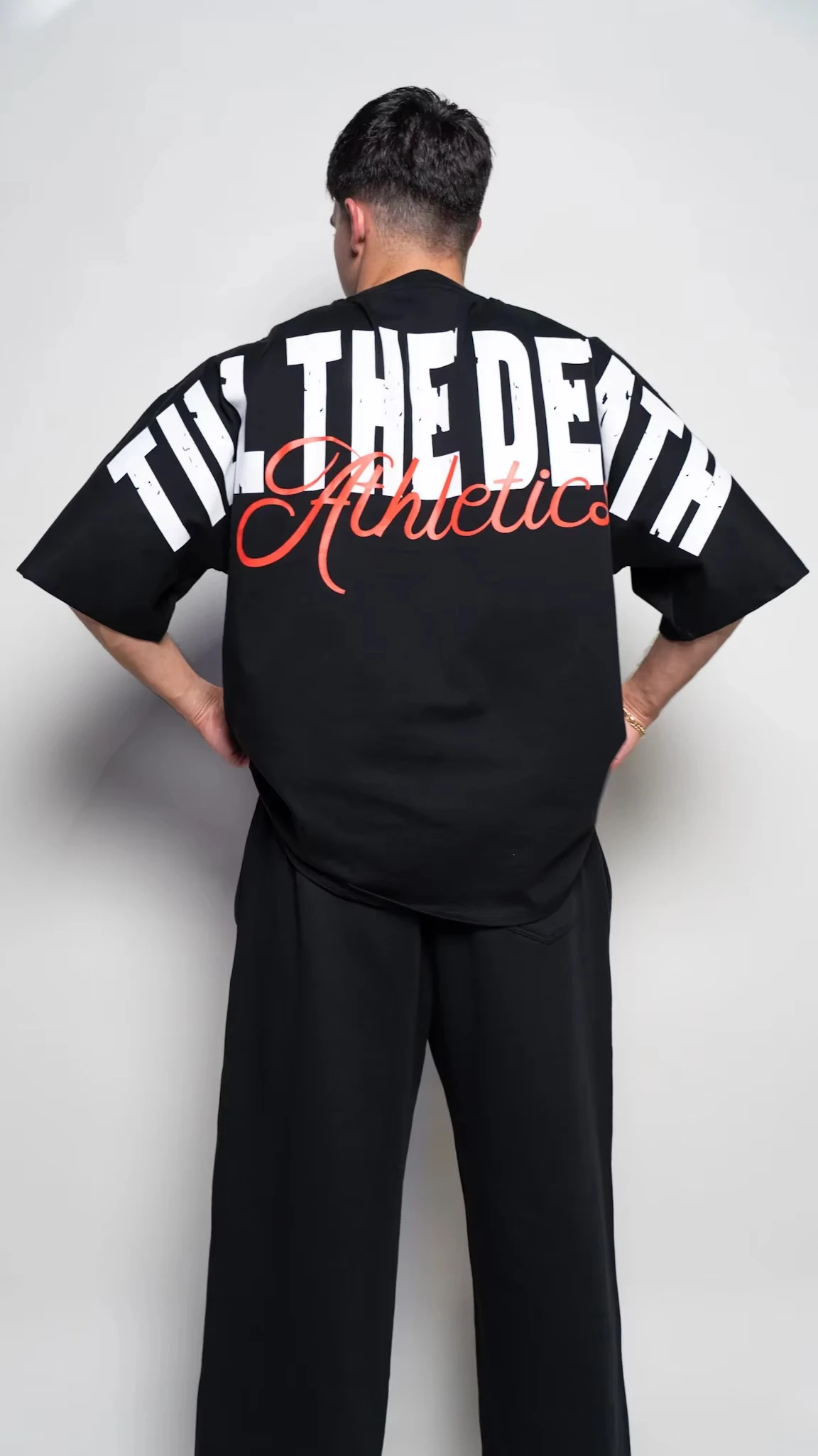 2026 Men Gym T Shirt Front Back Double Print Beast Graphic Oversized Short Sleeve Tee Workout Fitness Training Streetwear Tops