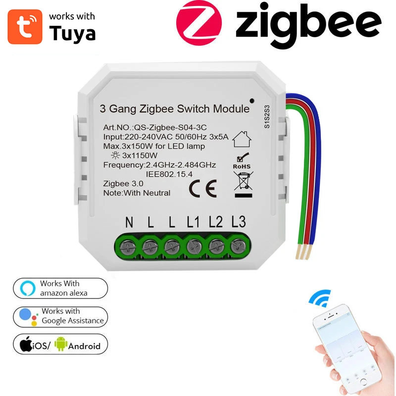 Tuya Smart Switch Draagbare Voice Control App Control 3 Bende Timers Werken Met Alexa Home Yandex Smart Switch