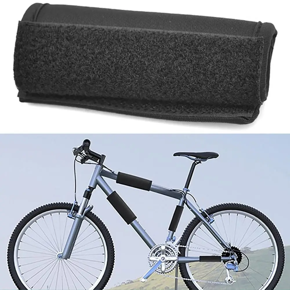 3PCS/Set Black Bike Frame Protective Cover Scratch Resistant Polyester Cycle Protective Pad Stable Easy To Clean