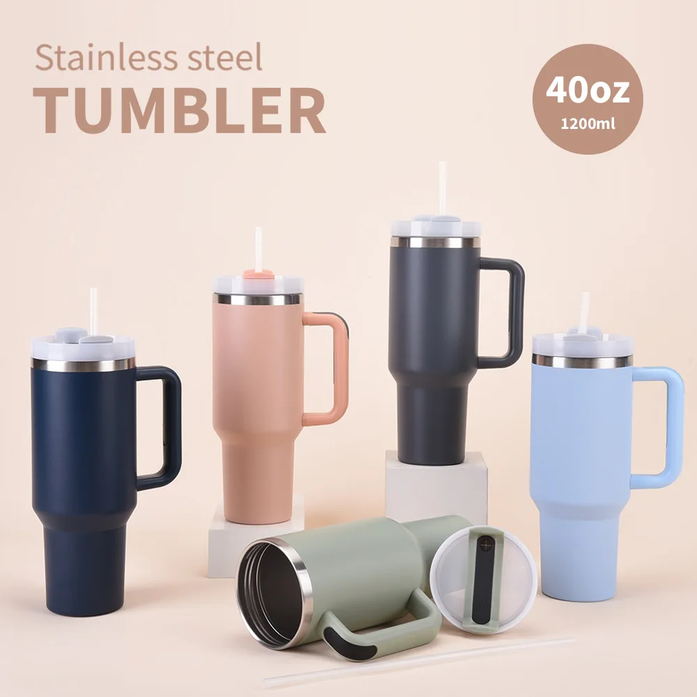 

1200ML/40OZ Second Generation Car Thermos Bottle,Double Layer Stainless steel,Vacuum Insulation Drinkware,Portable Water Cup