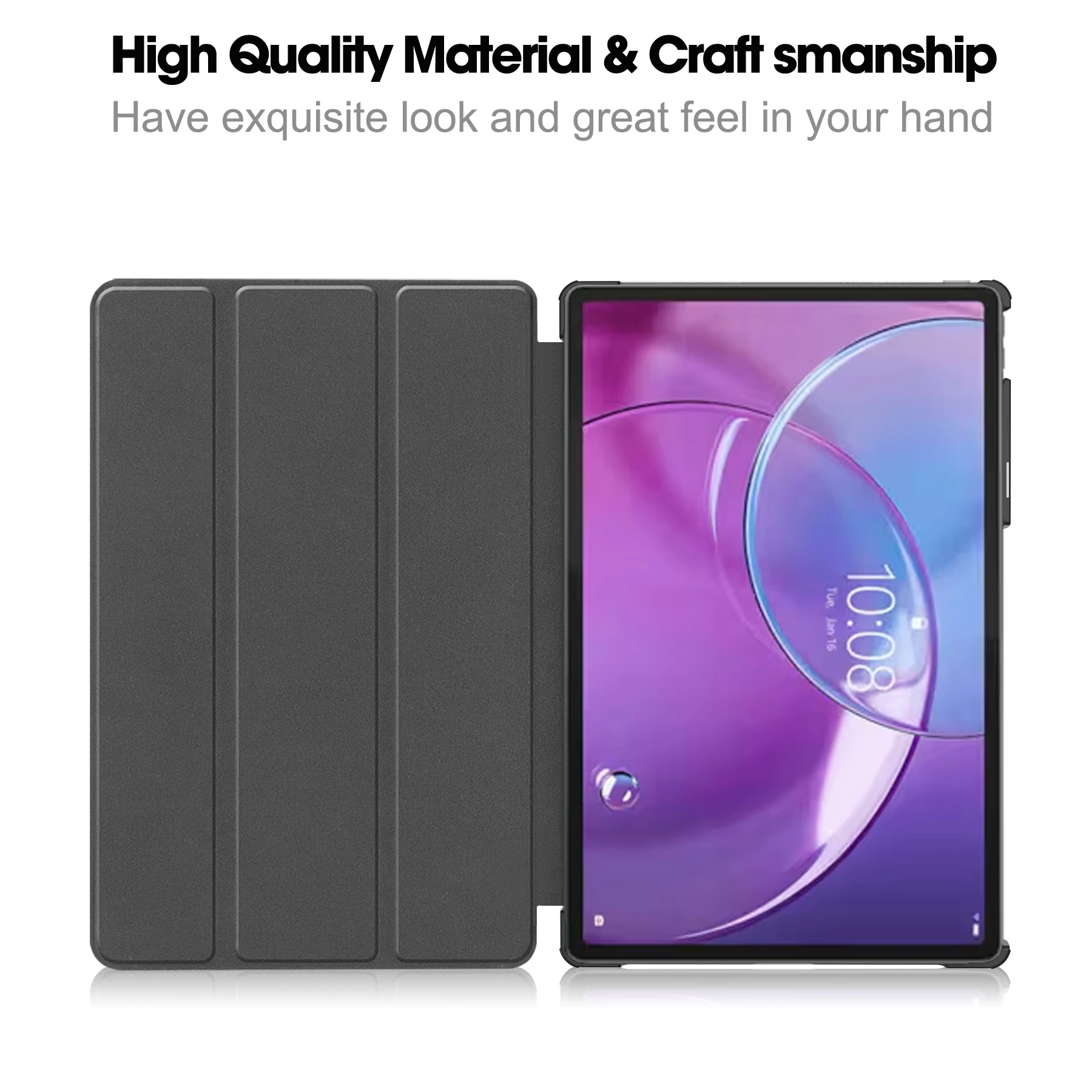 For Lenovo idea Tab Pro Gen2 13 inch Case Anti-Drop Leather Stand Tablet Cover - Black