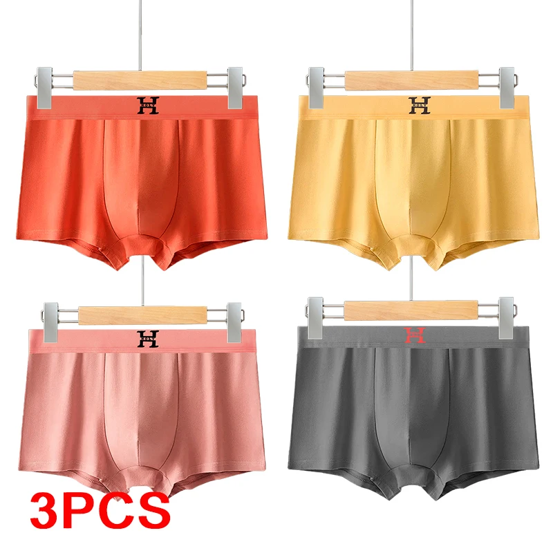 

3PCS Selling Men Underpants Man Cotton Breathable Luxury Men's Panties Comfortable Shorts Plus Size Panties Underwear Boxer Gift