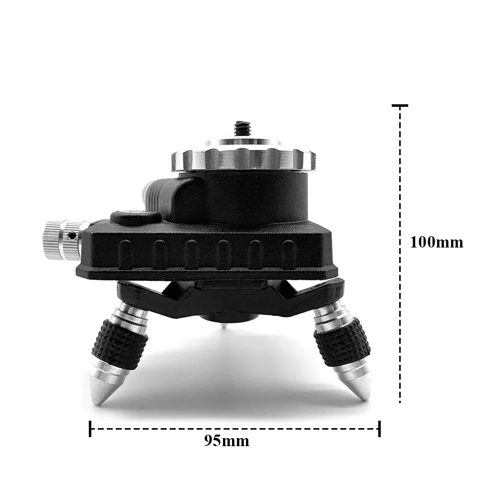 Aluminum Alloy 360° Fine Tuning Holder Rotatable Base Adjustment Tripod Stand for 1/4 inch Threaded Laser Levels Bracket