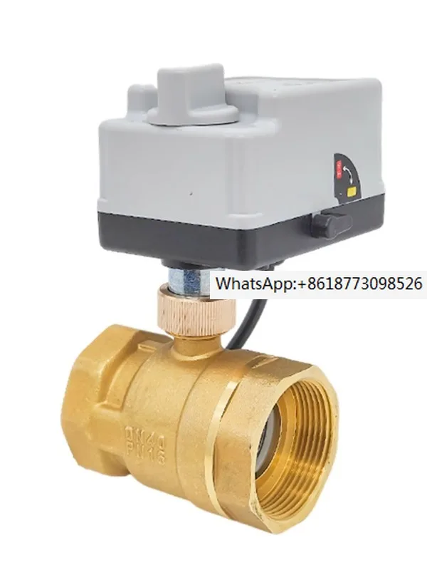 Manual and automatic integrated electric valve, 6-point electric two-way valve, normally closed brass valve, power off