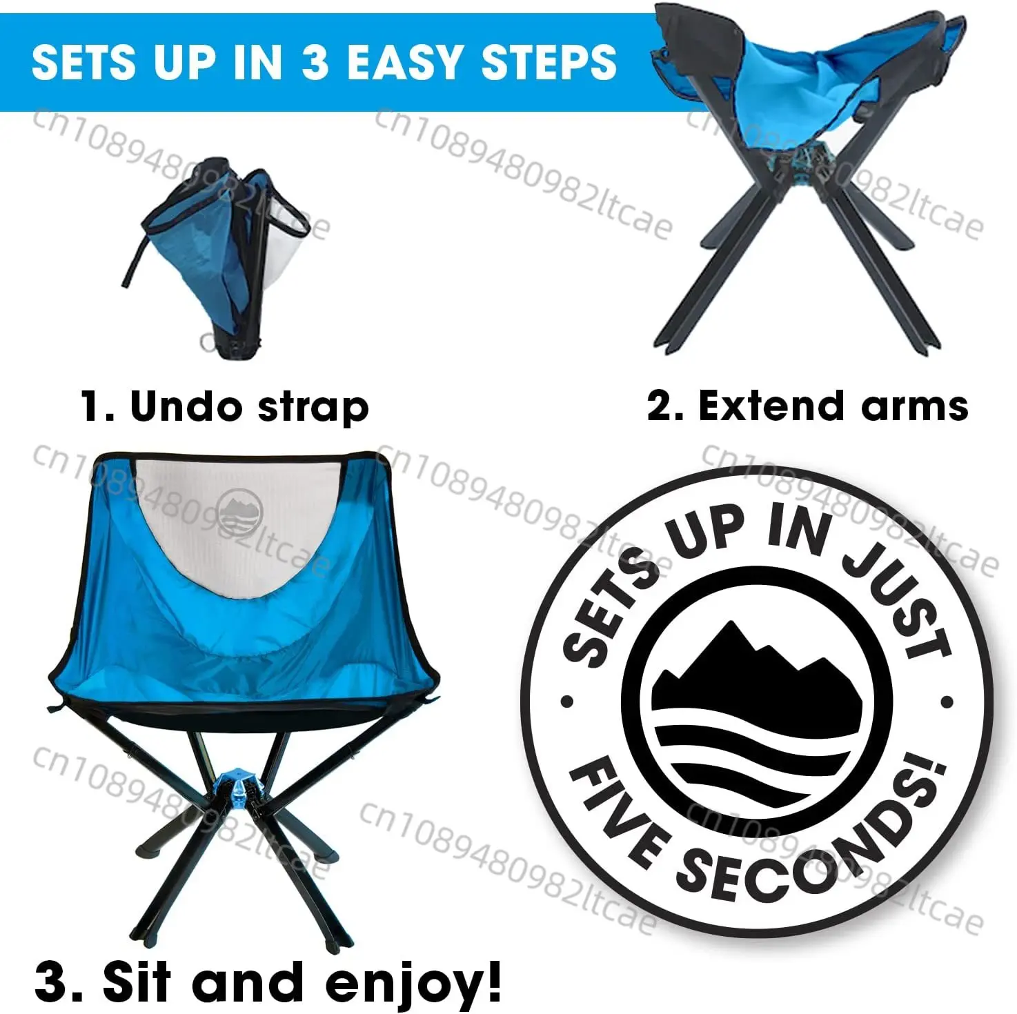 Portable Chair Camping Chairs Folding To Bag That Goes Every Where Outdoors Compact Folding Chair for Camp