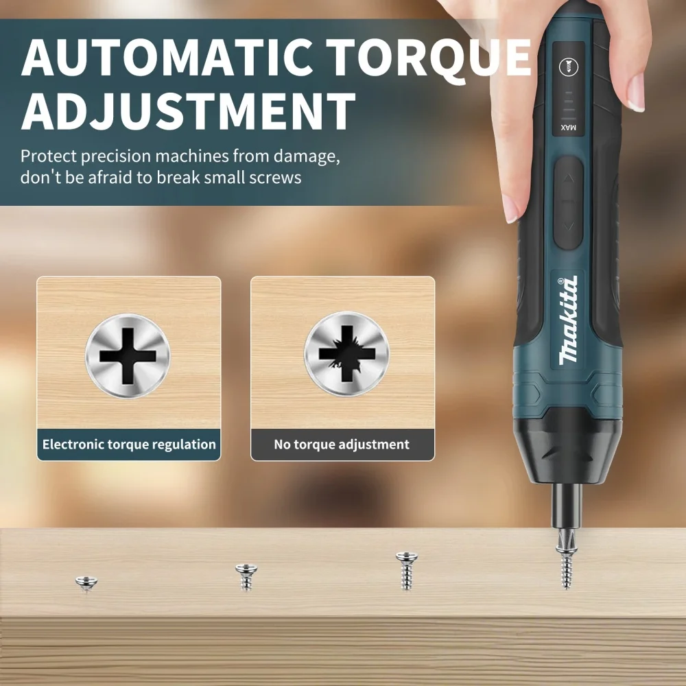 Makita Cordless Electric Screwdriver for Installation Or Removal Rechargeable Power Tool for Home Improvement