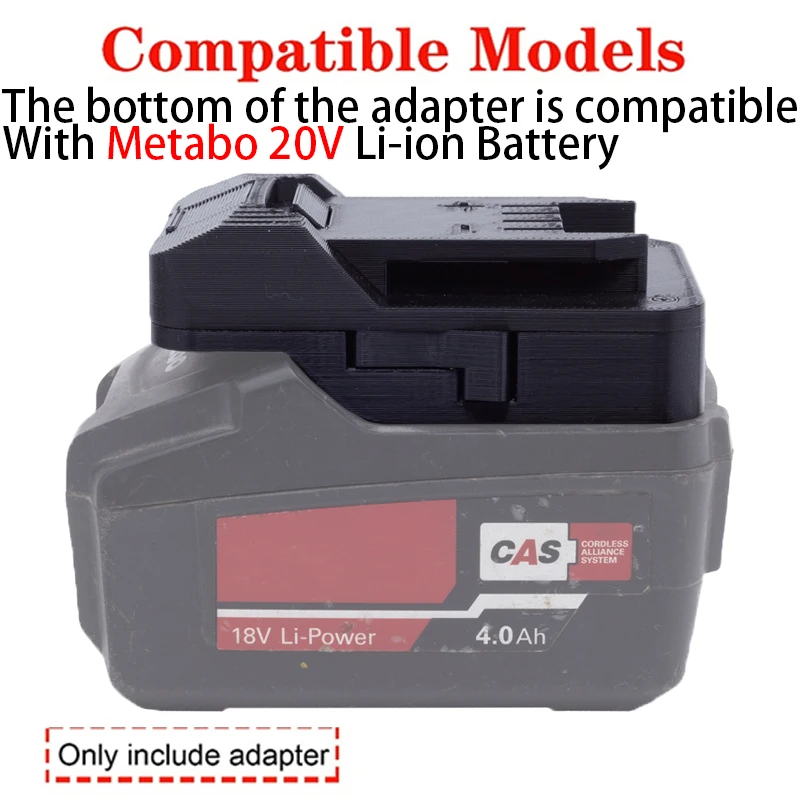 Battery Adapter for Lidl Parkside X20V Li-Ion Tools Converts to Metabo 20V Li-Ion Battery Adapter Power Tool Accessory