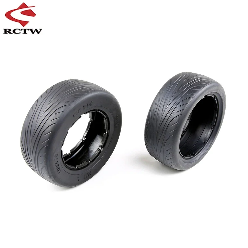 Rubber on-road Wheel Tyre Skin Set for 1/5 Rc Car Gas Losi 5ive T Rofun Rovan LT KM X2 BAJA 4WD SLT Truck Spare Toys Parts