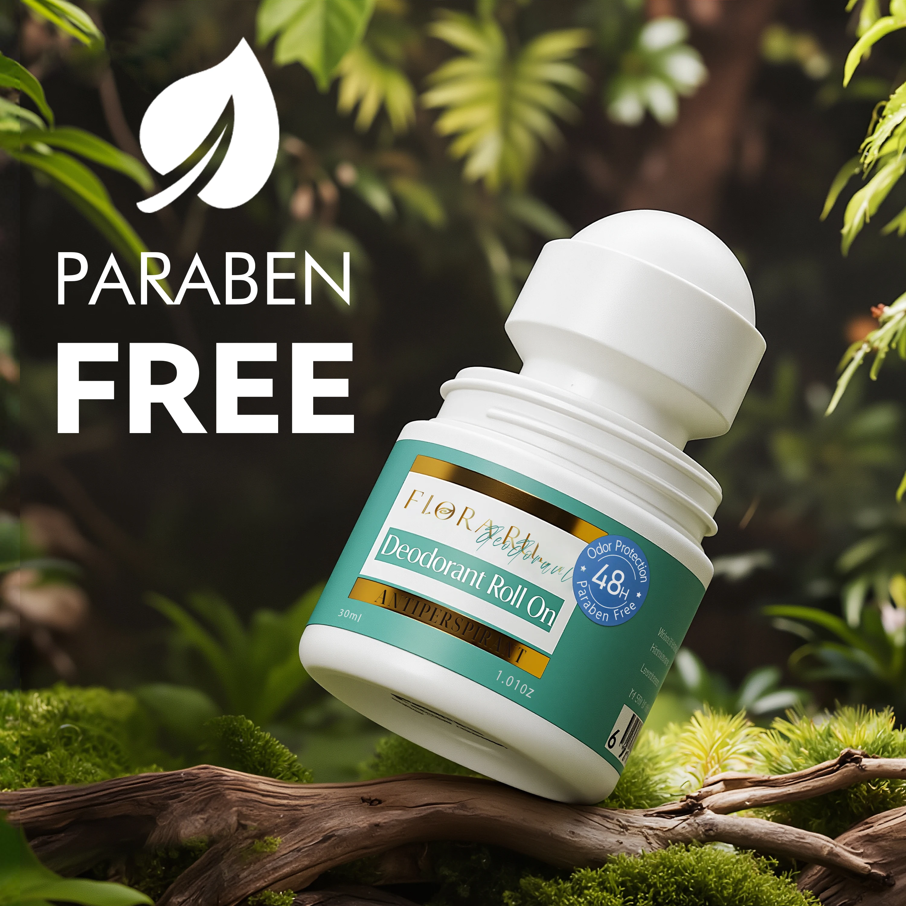 フローラ ルビー 30ml/1.01fl.oz 制汗デオドラント ロールオン 48時間持続する香り 脇の下 全身適用