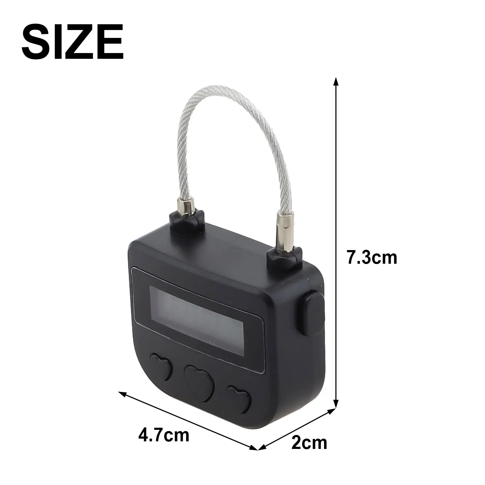 Multi Purpose USB Rechargeable Padlock with Waterproof Design Timer for Restraint Devices Adjustable Up to 99 Hours