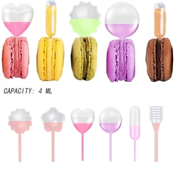 50/100/300 pieces 4ml creative plate sauce dropper macaron dessert squeeze sauce suitable for chocolate cupcake baking tools