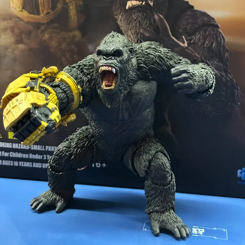 Original HIYA Godzila xRise des King Kong Empire King Kong Mechanische Handschuhversion Actionfigur Modell Sammlung Spielzeug Geschenk