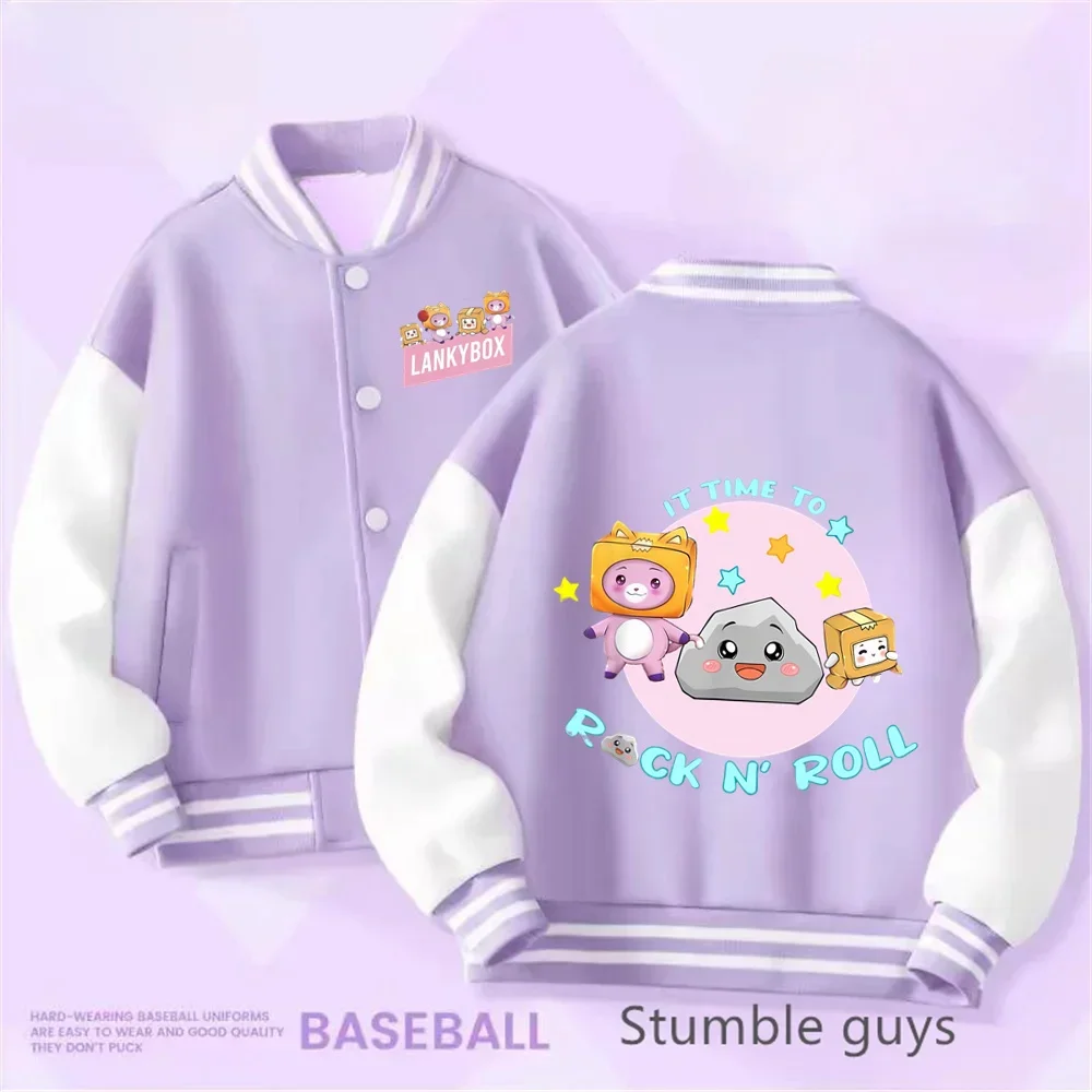 Fall/Winter Coat Kids Baseball Uniform Disney Collection 1-14 Gift Lanky Box Cartoon Print Boys Girls Kawaii Jacket