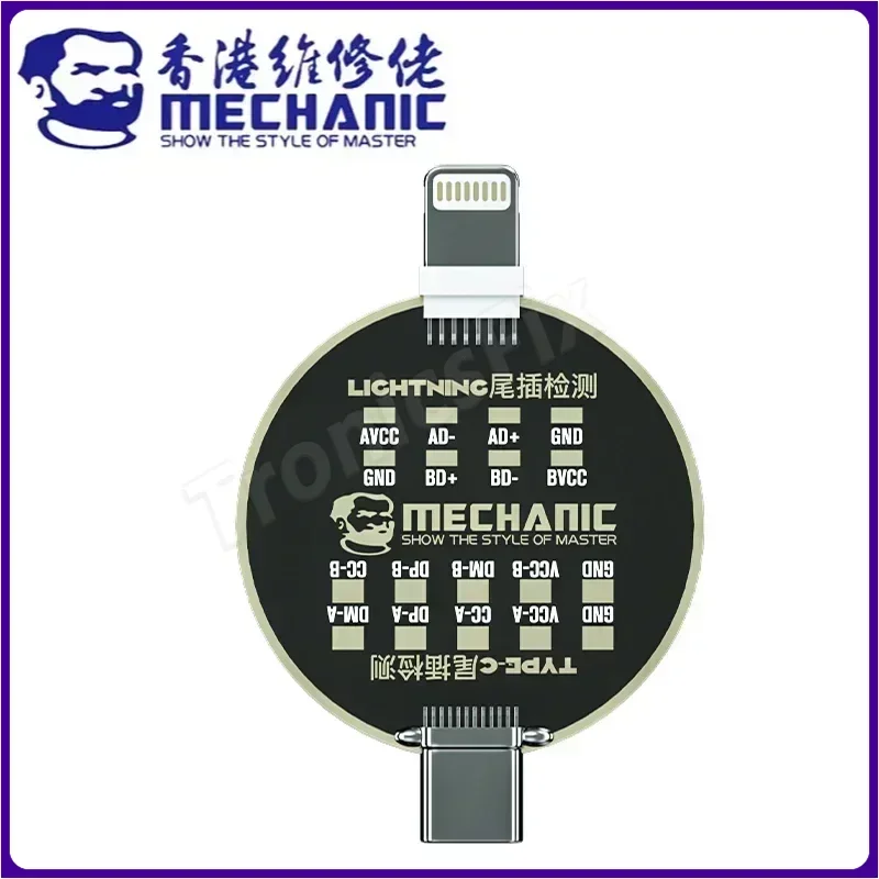 MECHANIC T810 Mobile Phone Tail Plug Test Board Suitable for IPHONE Android Lightning TYPE-C Non-charging Fault Detection tools