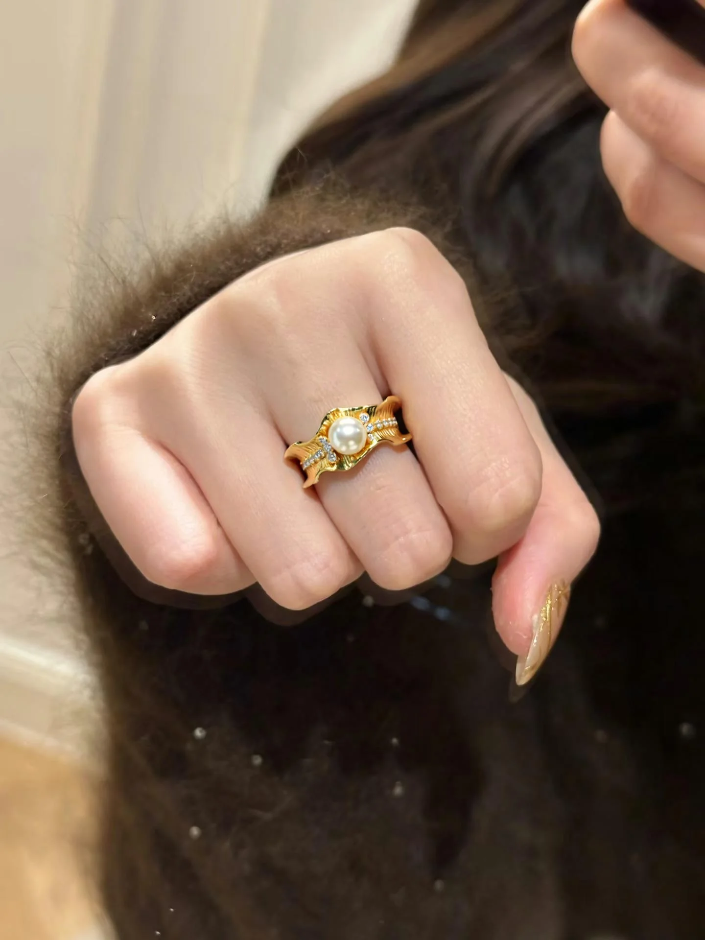 ZHBORUINI لؤلؤ المياه العذبة الدائري 7.5-8 مللي متر الزركون متموجة عالية مجوهرات قابل للتعديل أنيقة موضة هدية للنساء 2025 جديد وصول