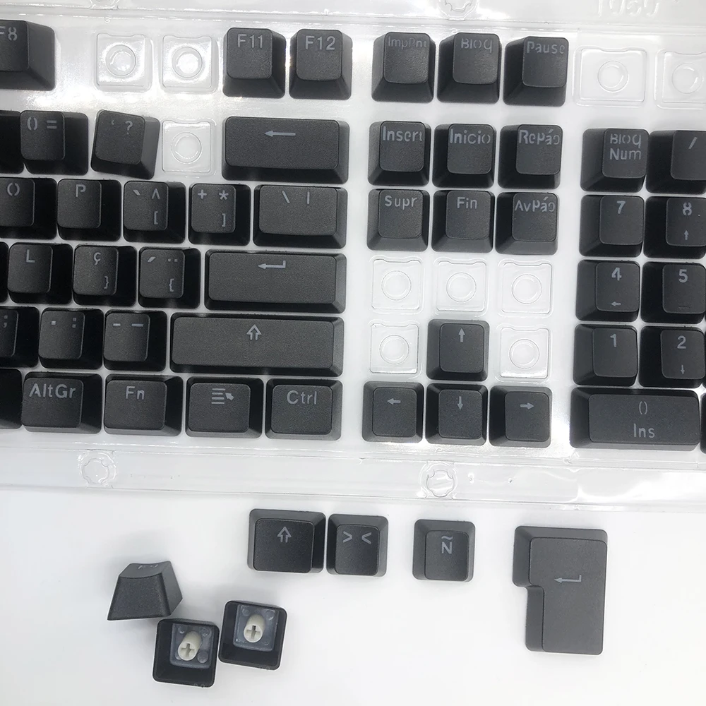 Spanish Keycaps for Mechanical Keyboard Double Shot OEM Profile Español Tapas de Teclado