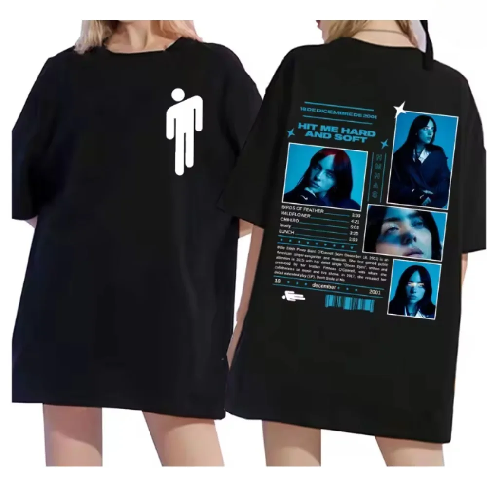 New Hit Me Hard and Soft Tour 2026 Merch T Shirt Men Women Clothing Y2k Oversized Tshirt Fashion Aesthetic Short Sleeve T-shirts