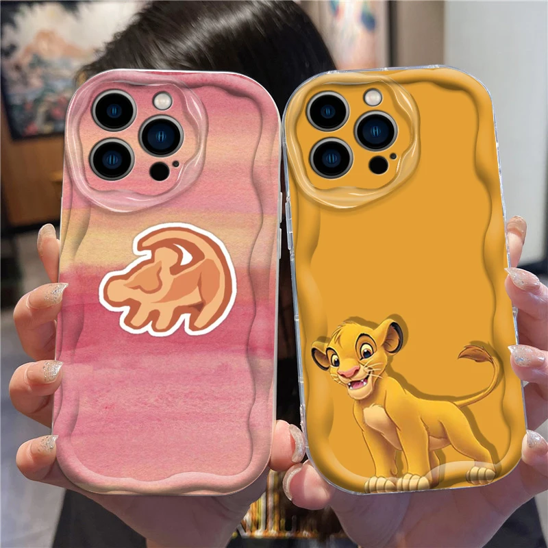 Lion King Disney Cartoon Cute For Apple iPhone 15 14 13 12 11 XS XR X Pro Max Plus Wave Oil TPU Phone Case