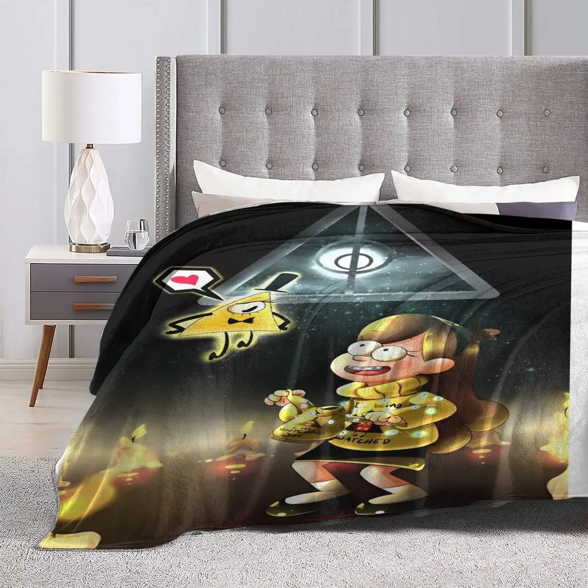 Soft Warm Blankets Travel Office Gravity Falls Throw Blanket Bill Cipher Flannel Bedspread For Bedroom Funny Sofa Bed Cover