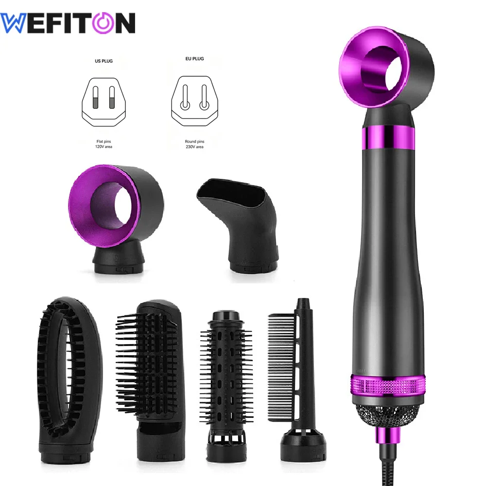 1台で6役のヘアドライヤーブラシ。マイナスイオン機能付きの電動ホットエアブローダイヤー兼スタイラーで、乾燥、ストレート、カール、ボリュームアップに。