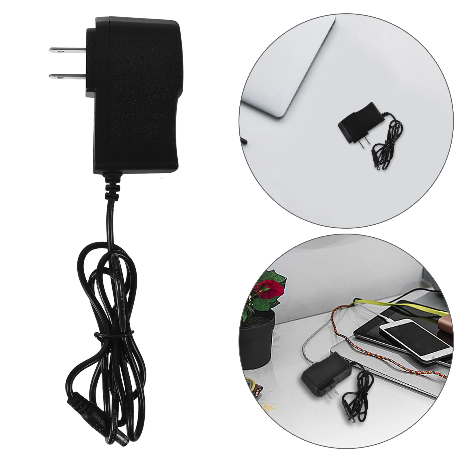 

12V Dc Power Adapter 1A LED Plug Adapter Ac to Dc Power Supply Universal Voltage Protection for LED Lights Security Cameras