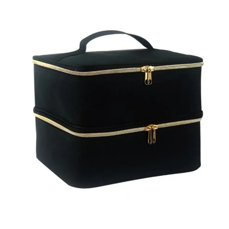 Nail Polish Storage Bag Essential Oil Bag Portable Cosmetic Nail Care Kit Nail Care Tool Storage Box Double Layer 30 Compartment