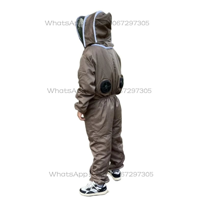 

Костюм пчеловода с вентилятором, коричневый, грязеотталкивающий, комбинезон для пчеловодства, одежда, инструменты для работы с пчелами, костюм для пчеловодства
