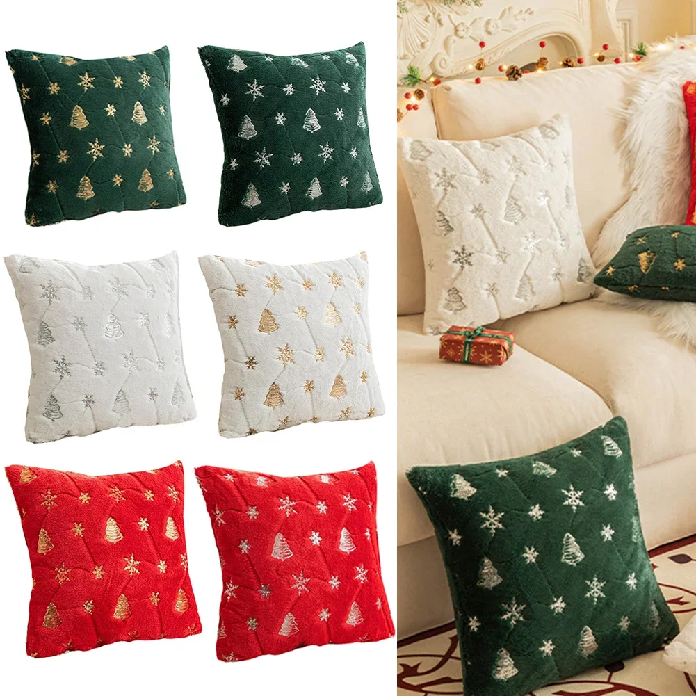 Decorative Pillow Cover Snowflake Throw Pillow Christmas Decoration Casual Comfort Christmas Decoration Comfortable And Soft