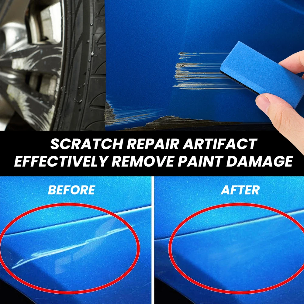 Car Scratch Remover Car Polishing Paste with Sponge Car Body Paint Care Kit  Repair Paste Car Beauty Renovation 120g