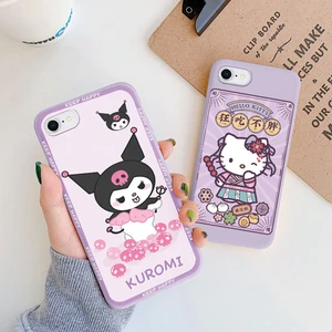 جراب هاتف مطبوع من السيليكون للفتيات جراب كرتوني مضاد للسقوط لهاتف Apple iPhone 6 7 8 Plus SE Cinnamoroll Kuromi Hello Kitty 2022 أفضل 12 مبيعات حول iPhone 6 إلى 8 - No12
