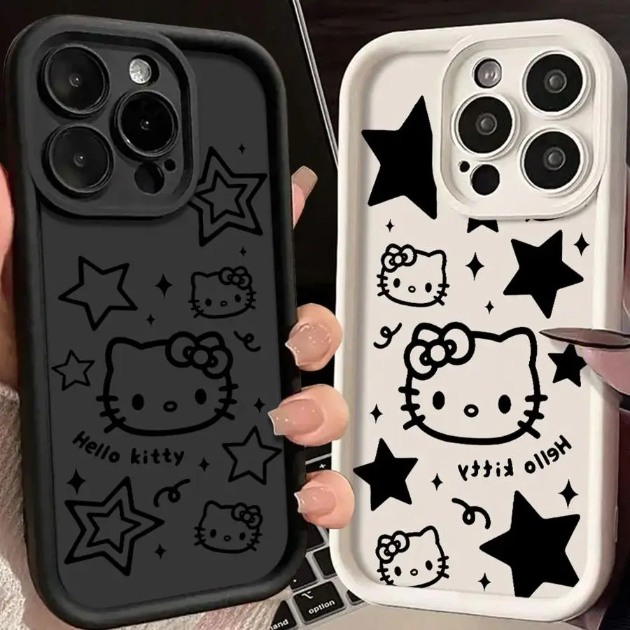 

Case for iPhone 17 Pro Max 14 16 12 Pro 13 11 15 Plus Air 17Pro Phone Cover Cartoon Hello Kitty