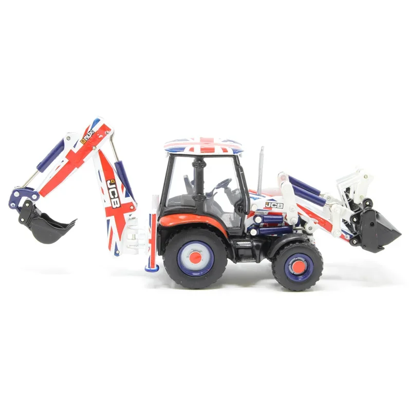 JCB Diecast Alloy 1:32 Scale Union Jack JCB 3CX Backhoe Loader Model Adult Classics Collection Toys Souvenir  Static Display