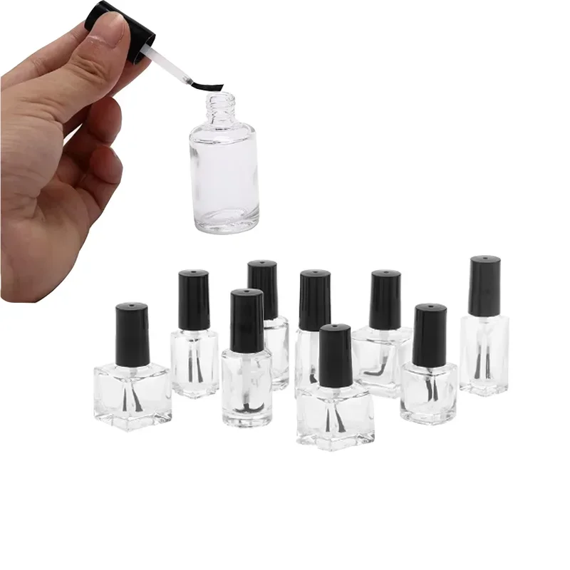 30Pcs 5ml/10ml/15ml/20ml Sub-packed Nail Polish Bottle Nail Gel Empty Bottle with Brush Glass Empty Bottle Touch-up Container