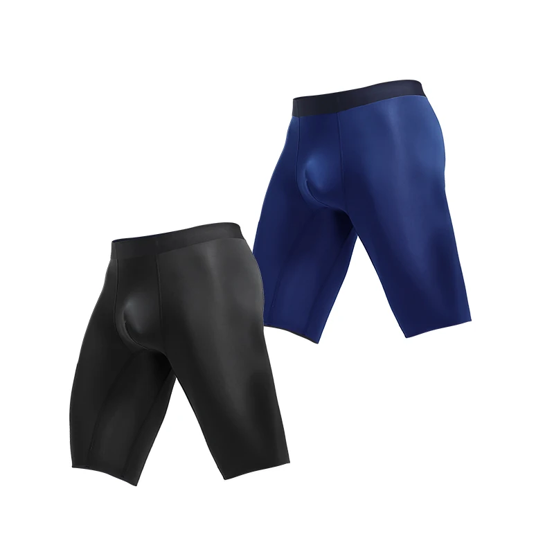 

2PCSMen's sports underwear, men's summer ice silk quick-drying, lengthened, anti-friction legs, enlarged, plump, loose, four-cor