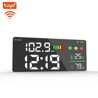 Dienmern DM165A WIFI pantalla LED medidor de decibelios montado en la pared Monitor de temperatura/humedad/tiempo conexión WIFI Tuya, superventas