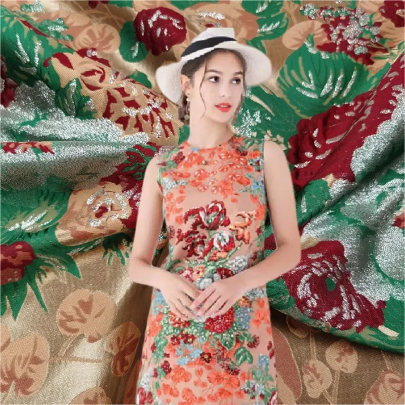 

Пряжа окрашенная жаккардовая ткань Европейская мода брендовый дизайн осень-зима тренчкот костюм платье оптовая продажа Швейные материалы по метрам