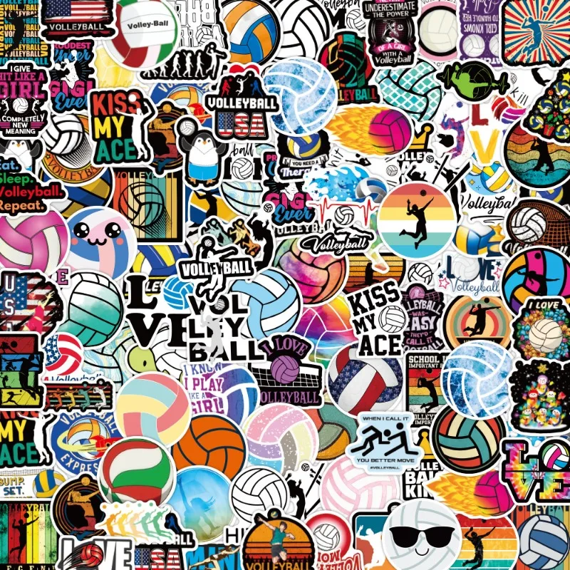 100 adesivi decorativi Graffiti creativi per personalità dei cartoni animati, pallavolo, sport